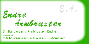 endre armbruster business card